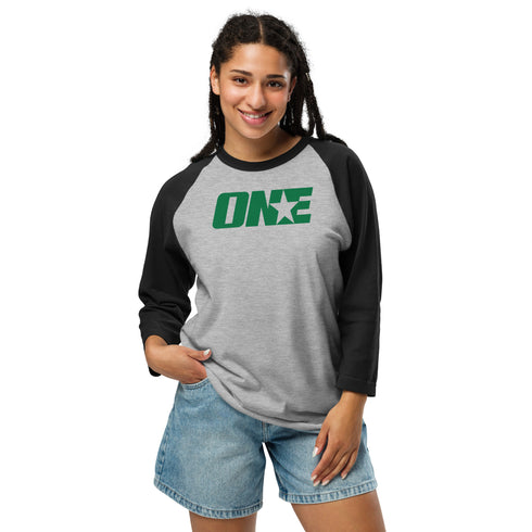 1STAR Emerald Logo 3/4 Sleeve Raglan T-Shirt